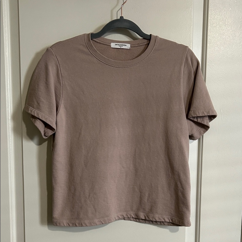 NWOT PerfectWhiteTee Charli t-shirt in Mauve Mist